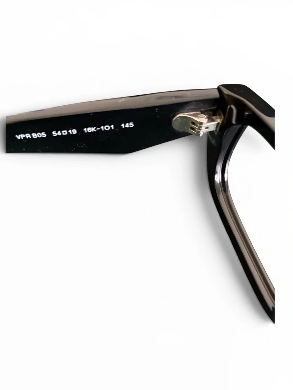 Prada Glossy Black Rectangular Women's Glasses